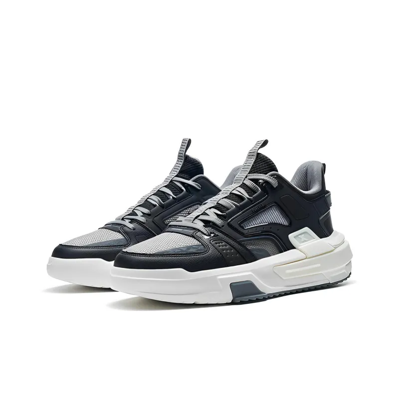 XTEP Takeover Cushioning Anti-Slip And Wear-Resistant Low-Top Performance Basketball Shoes Black Gray-1
