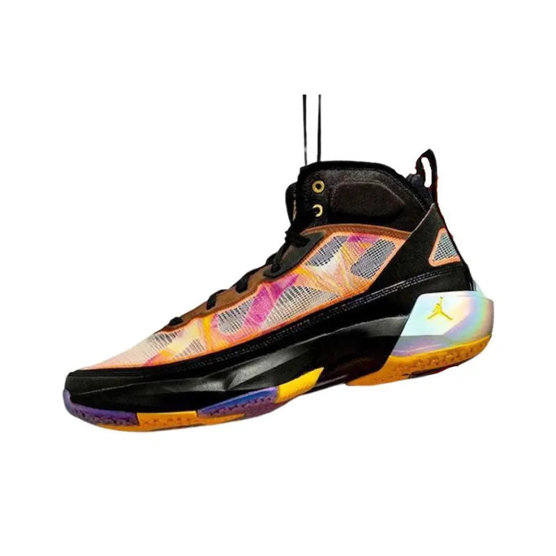 Jordan Air Jordan 37 Basketball Shoes Men High Top Black/Orange-0