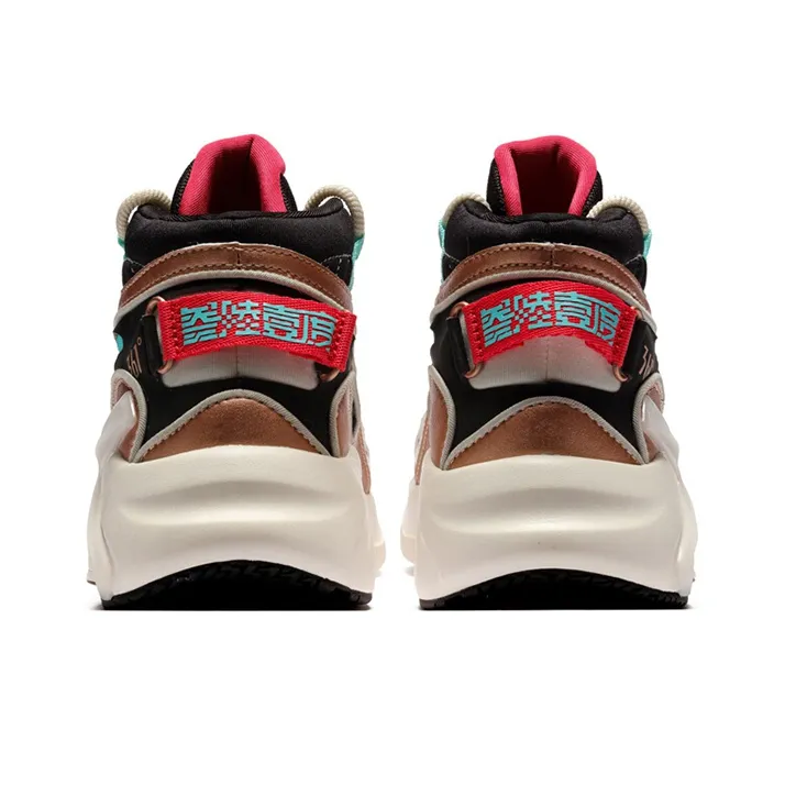 361° NFO Shock Absorbers Slip Resistant Breathable High Top Basketball Shoes Women's White Black-2