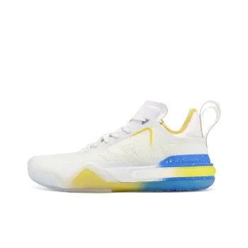 PEAK Wiggins AW1 Performance Basketball Shoes Men's White Yellow Blue