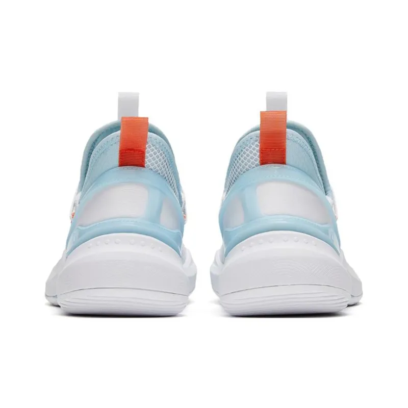 Anta KT Fly Anti Slip Wear Resistant Low Top Basketball Shoes White Blue-3