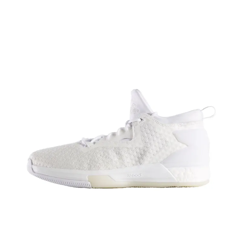 Adidas D Lillard 2 Boost Primeknit Triple White-0