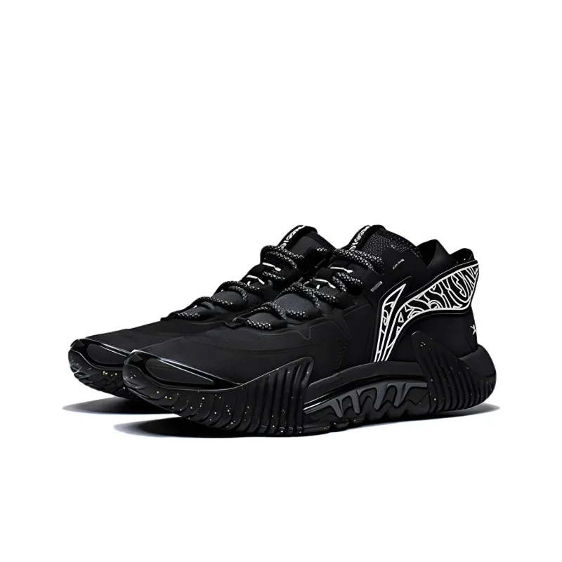 LINING Badfive 2 Low Basketball Shoes Men Low Top Black-2