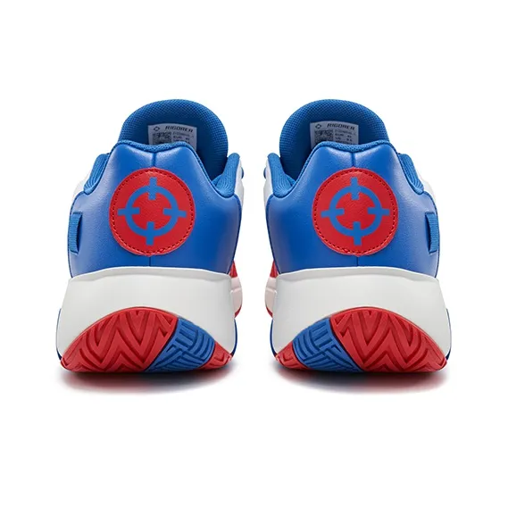 RIGORER Cutting Cushioning Anti-Slip And Wear-Resistant Low-Top Performance Basketball Shoes Men's White Blue-4
