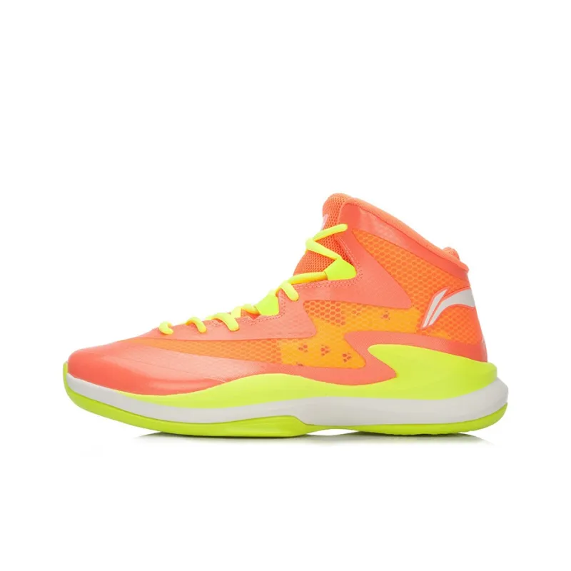 LiNing Super Light 13 Lightweight High Top Basketball Shoes Unisex Neon Orange-0
