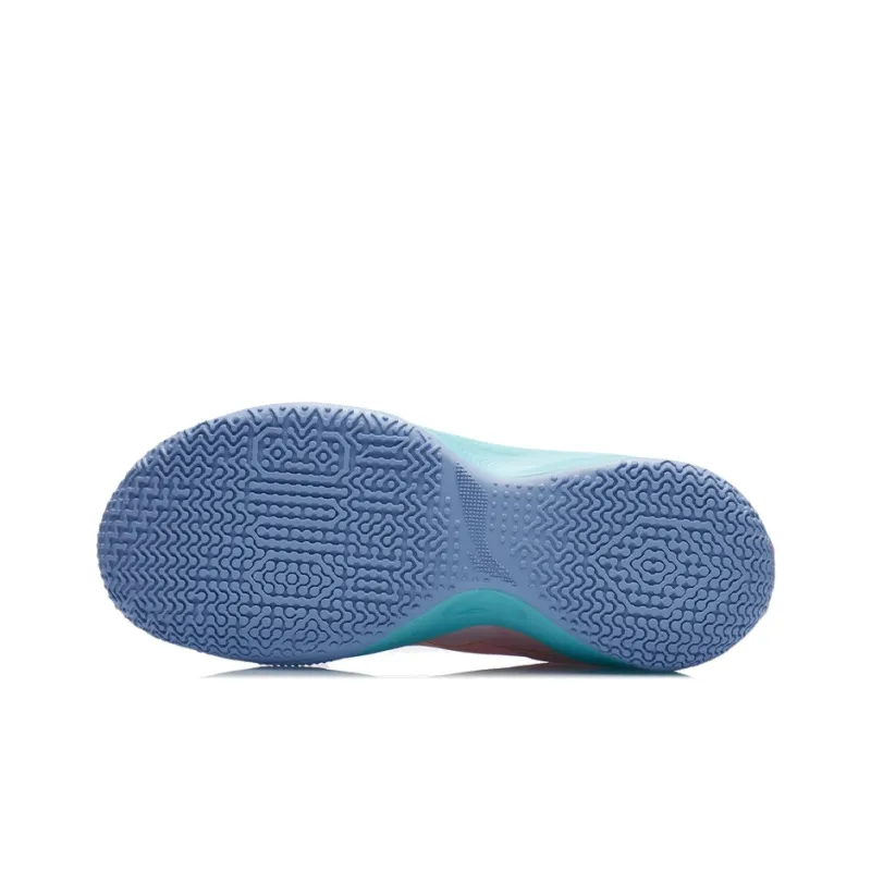 LiNing SONIC 9 Low Cushioning Anti-Slip And Wear-Resistant Low-Top Performance Basketball Shoes Pink Blue-5