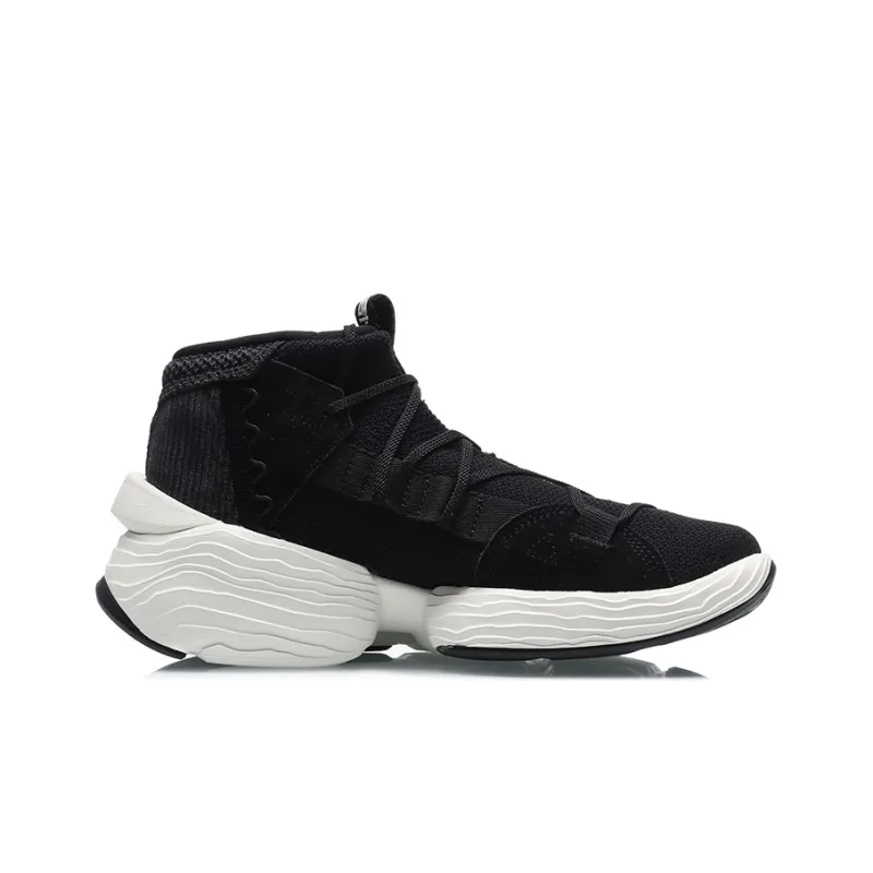 LiNing Kung Fu Jackie Chan Kung Fu Collection Essence Winterized Basketball Shoes Women's Black White-1