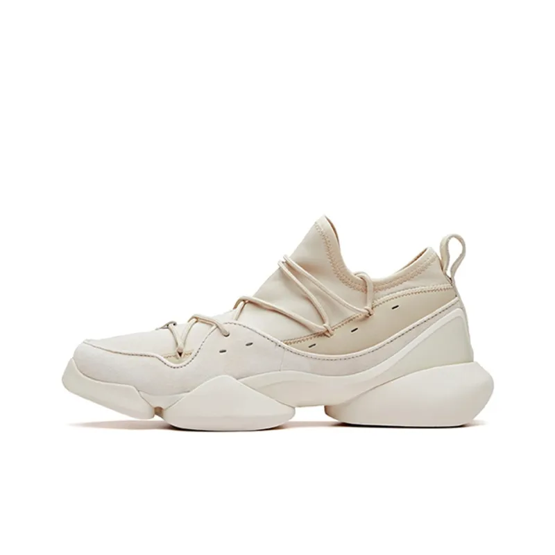 ANTA Basketball Collection Basketball Shoes Men Low Top Oat Gray/Oat White-0