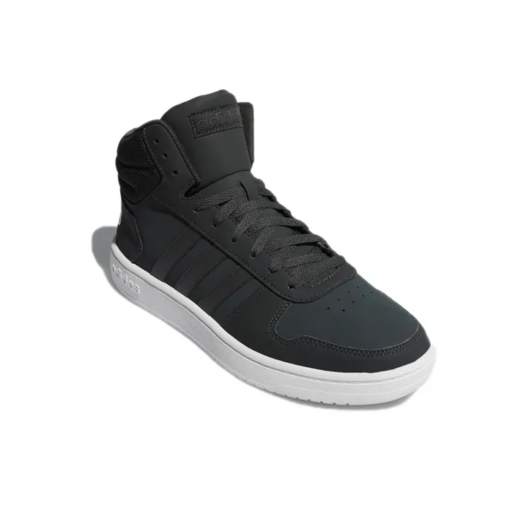 Adidas Neo HOOPS 2.0 Mid Wear Resistant Slip Resistant Mid Top Basketball Shoes Men's Carbon Black-2