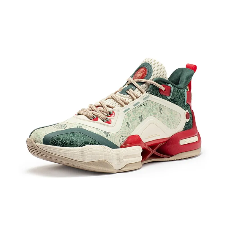 361° AG2 X Basketball Shoes Men Mid Top Sago/Eco Green-1