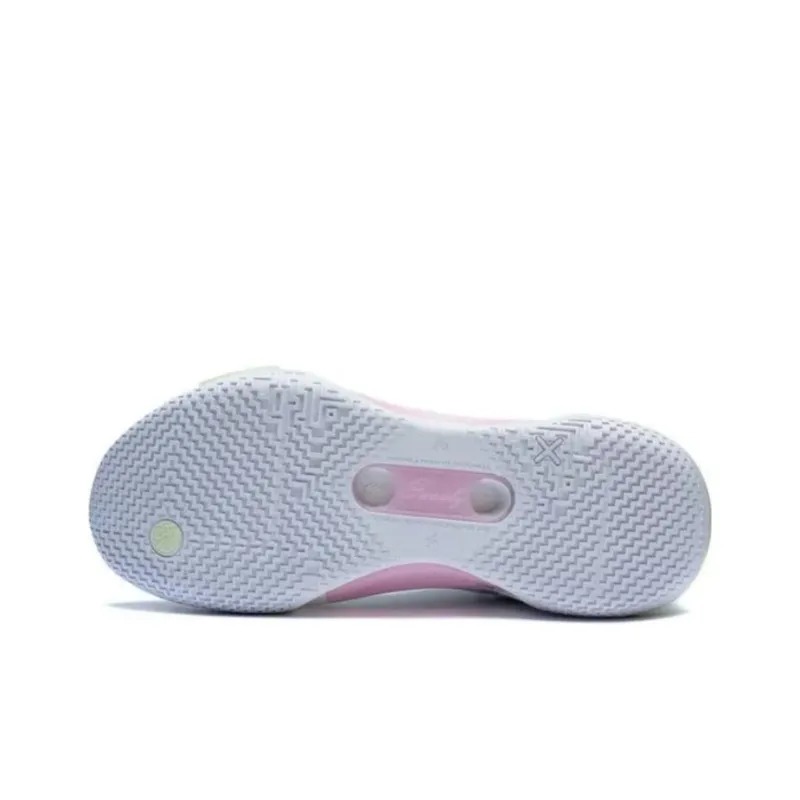 LiNing Shadow 4 V2 Cushioning Anti Slip And Wear Resistant Mid Top Basketball Shoes Gray Pink-4