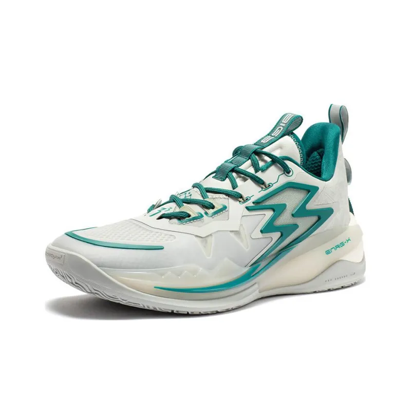 361° Big3 3.0 Cushioning Anti Slip And Wear Resistant Low Top Basketball Shoes Men's White Green-1