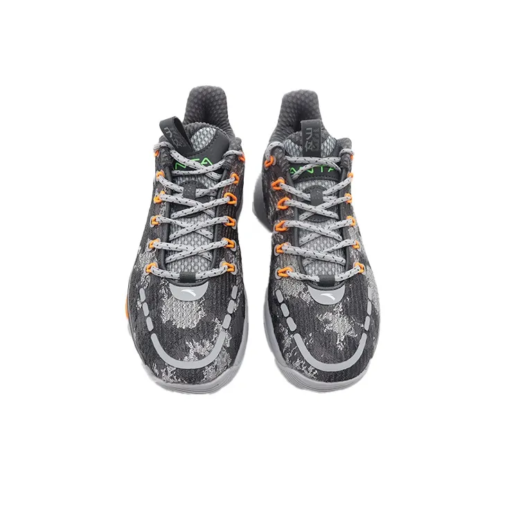 Anta Sky Body 5 Cushioning Anti-Slip And Wear-Resistant Mid-Top Basketball Shoes Gray-3