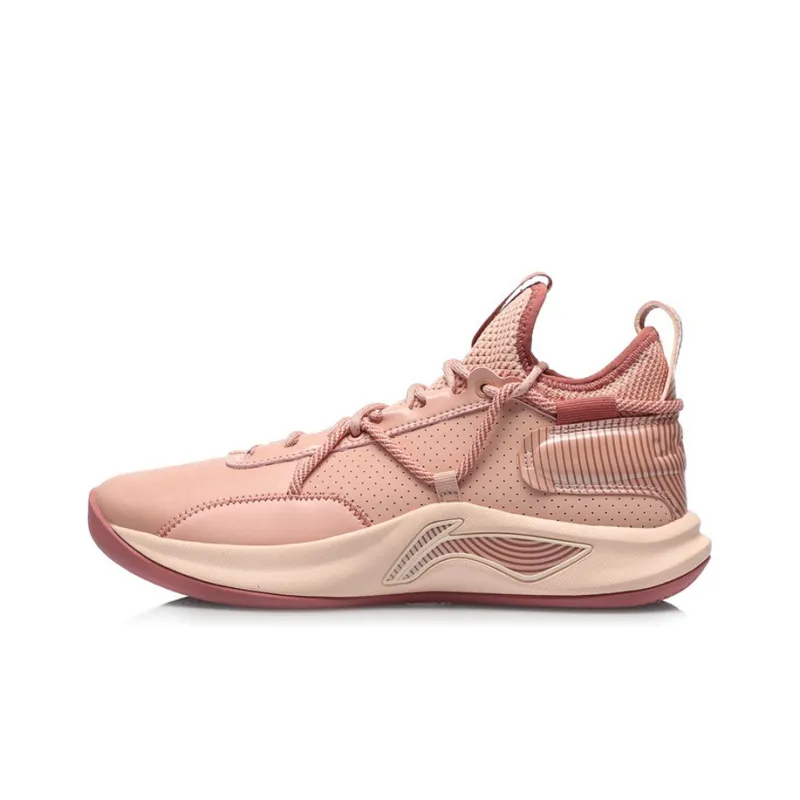 LiNing Speed Team Anti Slip Wear Resistant Low Top Basketball Shoes Men's Dusty Pink-0