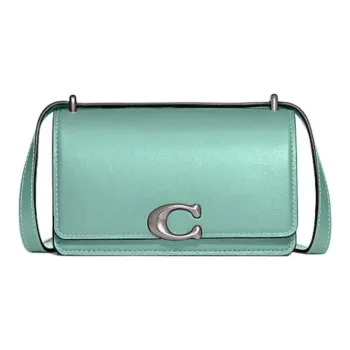 COACH Bandit Shiny Cow Leather Envelope Bag Shoulder Bag Crossbody Bag Small Size Women's Blue
