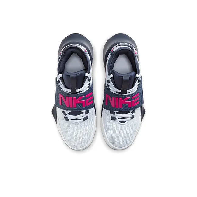 Nike Future Court 3 Mid-Top Performance Basketball Shoes White Blue Pink Teenagers-3