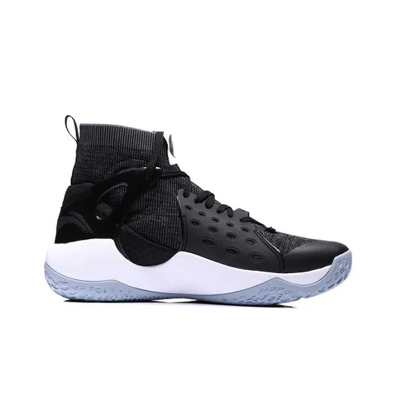 LiNing SONIC 6 Cushioning, Slip Resistant, And Abrasion Resistant High Top Basketball Shoes Men's Black-1