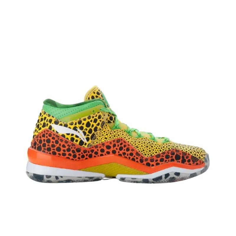 LiNing WOW 3 Way Of Wade 3 Slip Resistant Mid Top Basketball Shoes Men's Yellow Green Orange-1