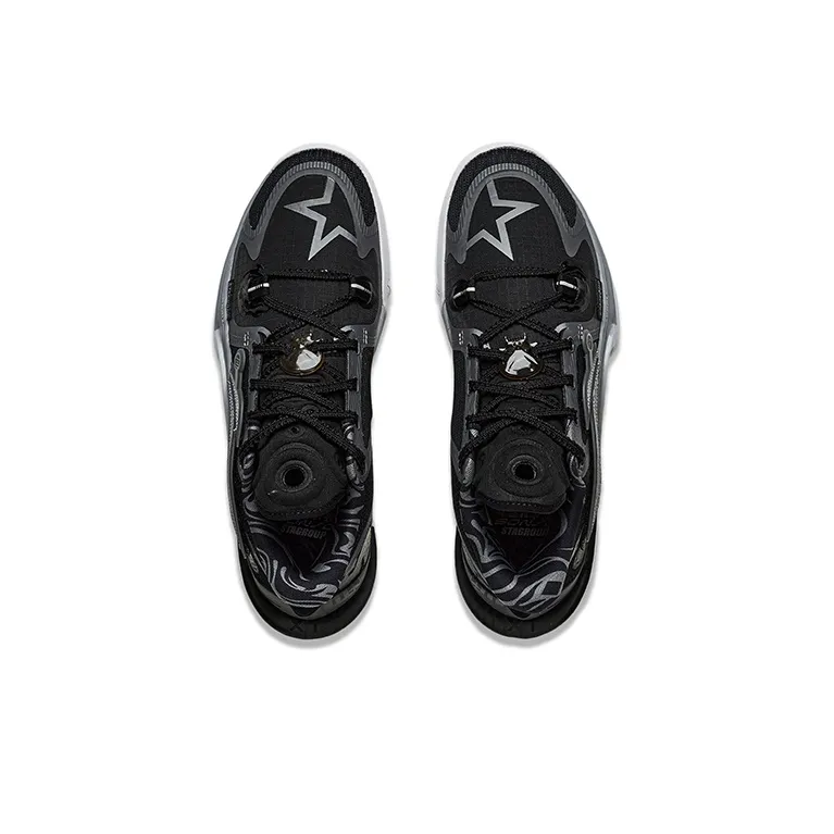 LINING Sonic 11 STA Basketball Shoes Men Low Top Black/Shadow Gray-2