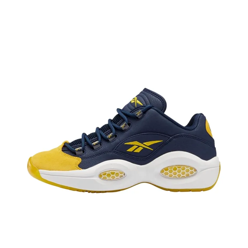 Reebok Question Basketball Shoes Men Low Top Blue/Yellow-0