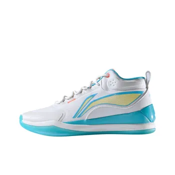 LiNing Way Of Wade 9 37 TD Cushioning Anti Slip And Wear Resistant Mid Top Basketball Shoes Blue Green