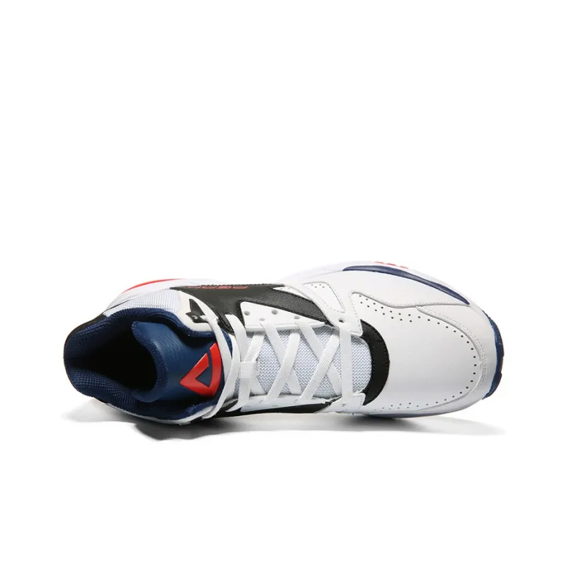 PEAK Mid-Top Performance Basketball Shoes Men's White Blue-3