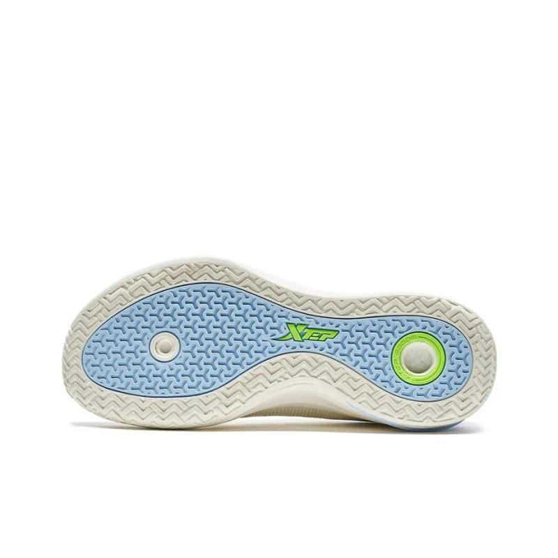 XTEP Light Attack 2 Generations Cushioning Anti Slip And Wear Resistant Low Top Basketball Shoes Men's White Blue Green-5
