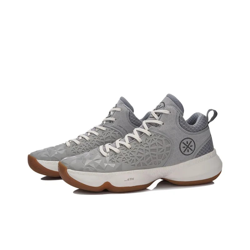 LiNing The Sixth Man 2 Way Of Wade Basketball Shoes Unisex Gray White-2