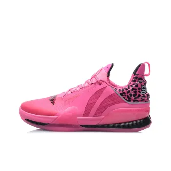 LiNing Speed 7 Premium Cushioning Rebound Breathable Low Top Basketball Shoes Men's Fruit Pink PE Version