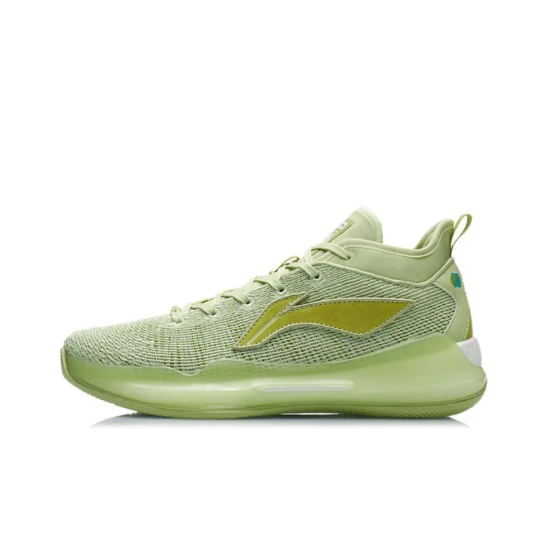 LINING YuShuai 13 Boom Basketball Shoes Men Mid Top Grass Green-0