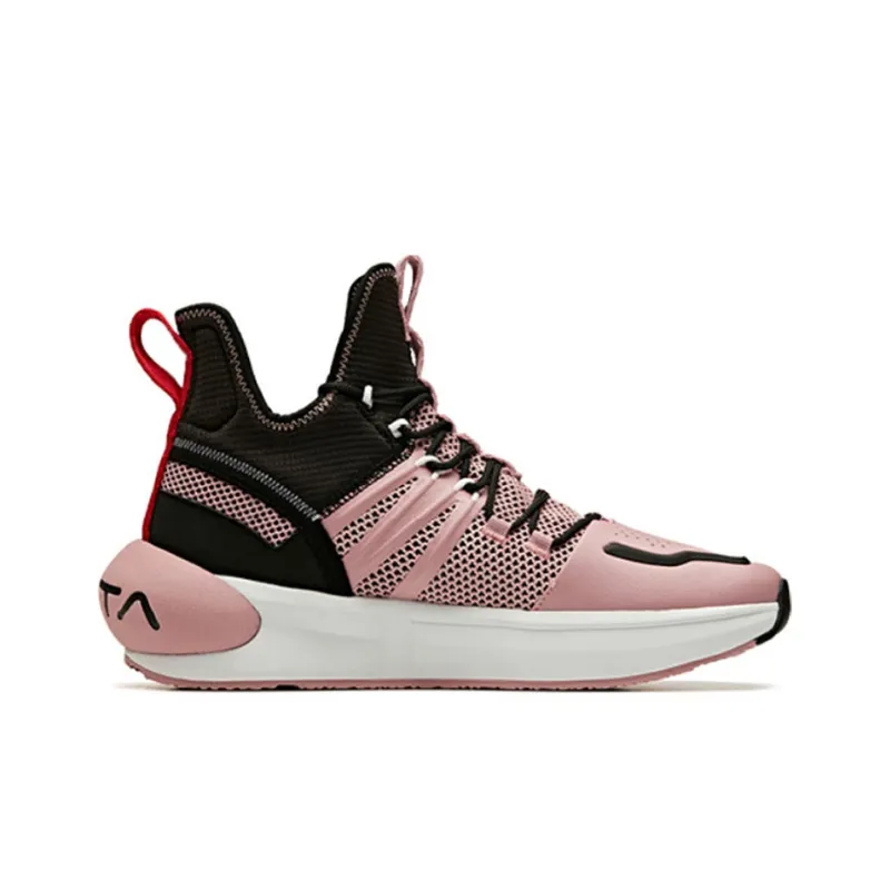Dragon Ball x Anta Cushioning Anti Slip And Wear Resistant Mid Top Basketball Shoes Women's Black Pink-1