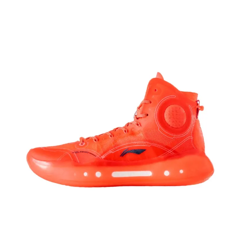 LINING YuShuai 14 Boom Basketball Shoes Unisex High Top Neon Fruit Red-0