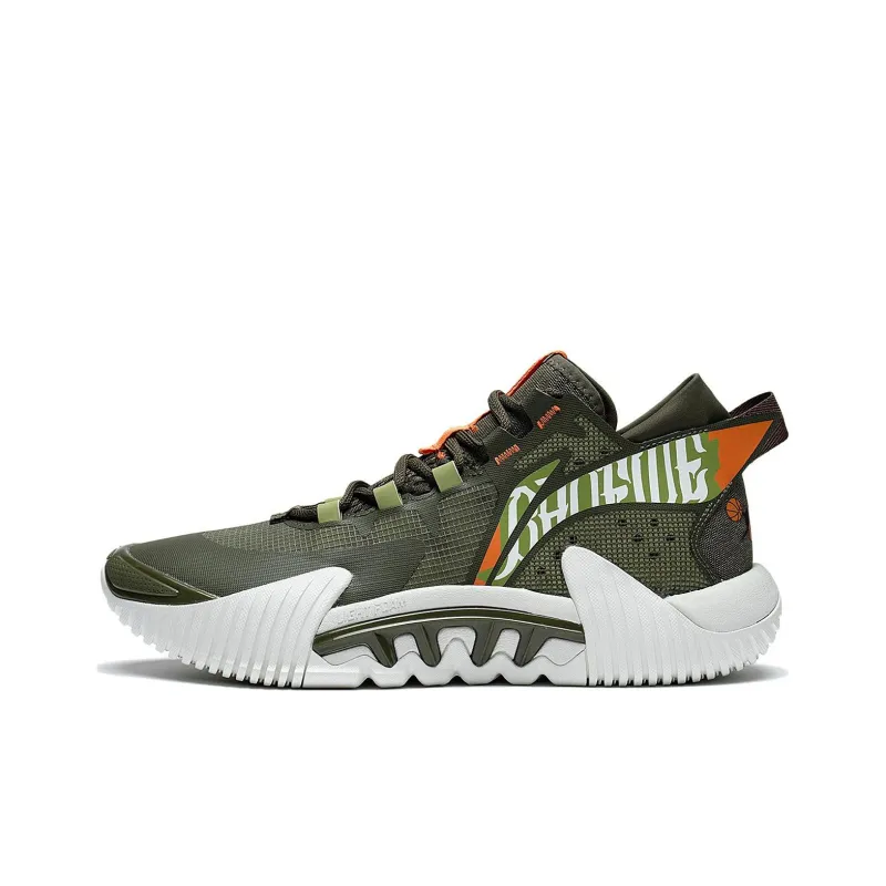 LiNing Badfive 2 Low Cushioning Anti Slip And Wear Resistant Low Top Basketball Shoes Men's Green-0