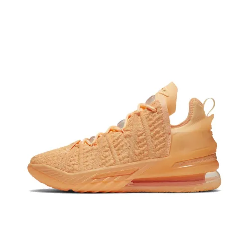 Nike Lebron 18 Basketball Shoes Men Low-Top Light Orange