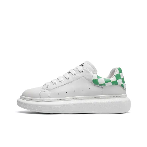 TRUMPPIPE Stylish Skateboarding Shoes Men's White Green