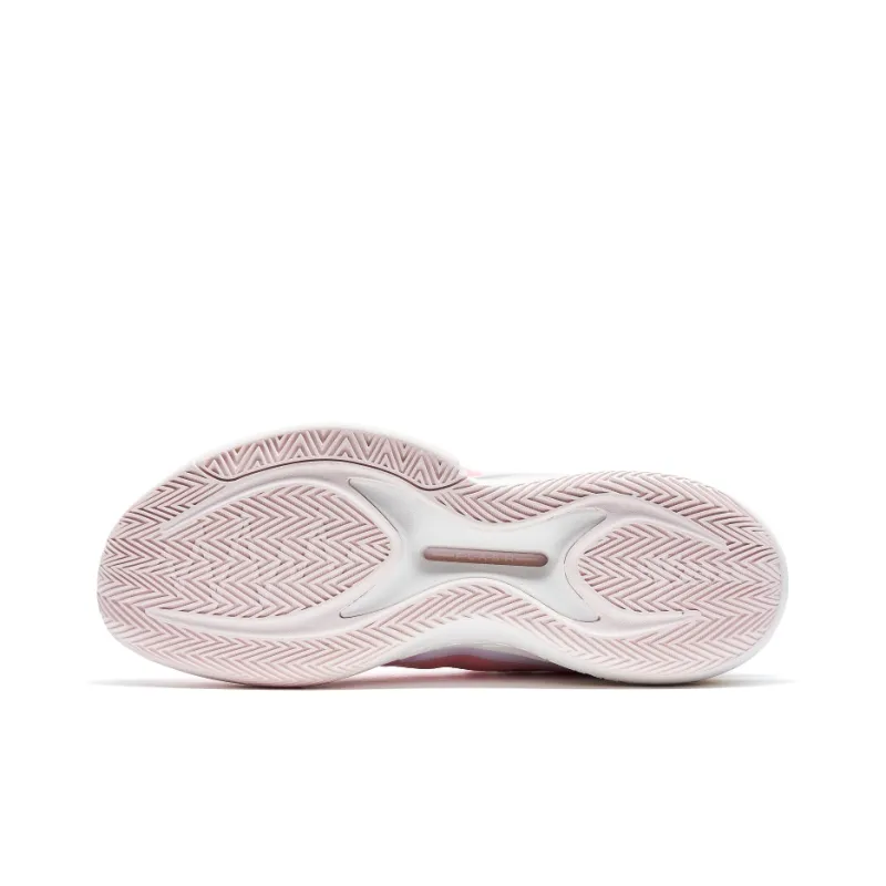XTEP Light Feather 2 V2 Cushioned Slip-Resistant Low-Top Basketball Shoes Men's Pink White-5