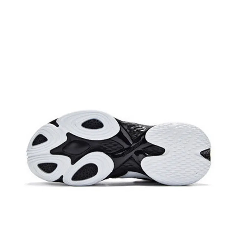 361° Cushioning, Slip Resistant, And Abrasion Resistant High Top Performance Basketball Shoes Men's Black White-4