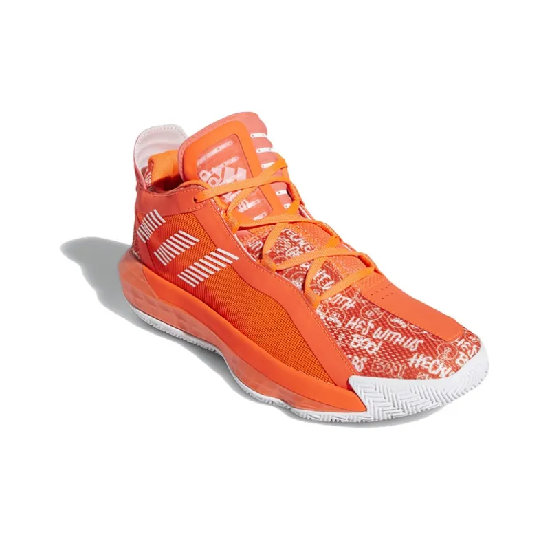 Adidas Dame 6 Solar Red White-1