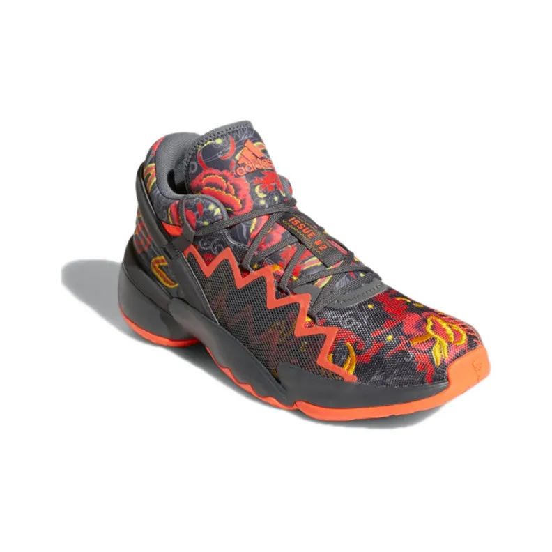 Adidas D.O.N. Issue #2 Floral Grey Solar Red-2