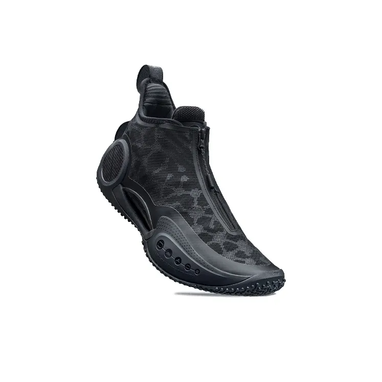 LINING WOW 9 Basketball Shoes Men Mid Top Black-3