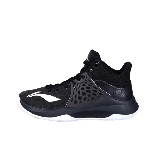 LINING SONIC 1 Basketball Shoes Men Mid-Top Black/White