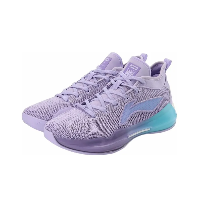 LiNing YuShuai 13 Boom Low Abrasion Resistant Breathable Low Top Basketball Shoes Men's Light Purple-2