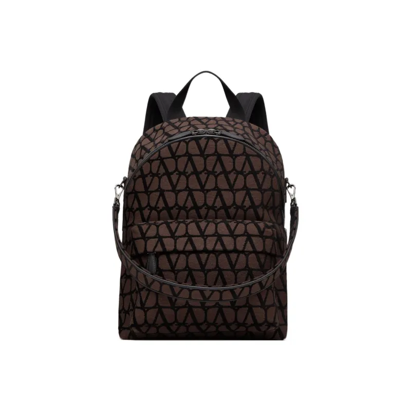 Valentino Garavani Logo Detailed Zip-Up Backpack-0