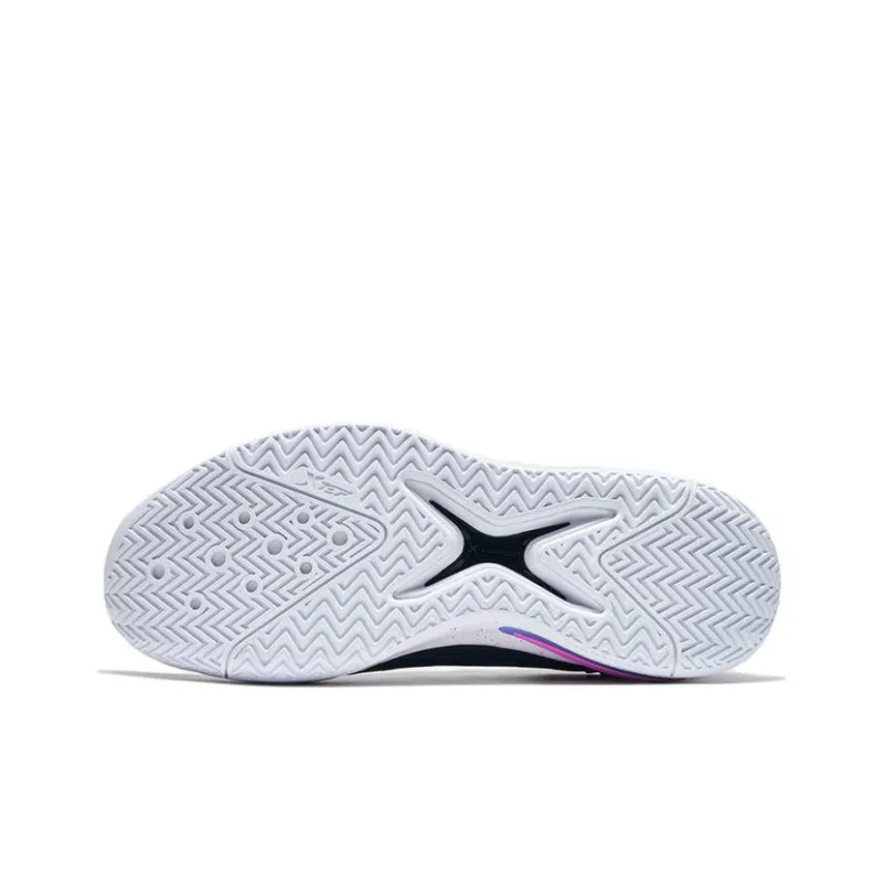 XTEP Lightning Anti Slip Wear Resistant Performance Basketball Shoes Men's Black Purple-3