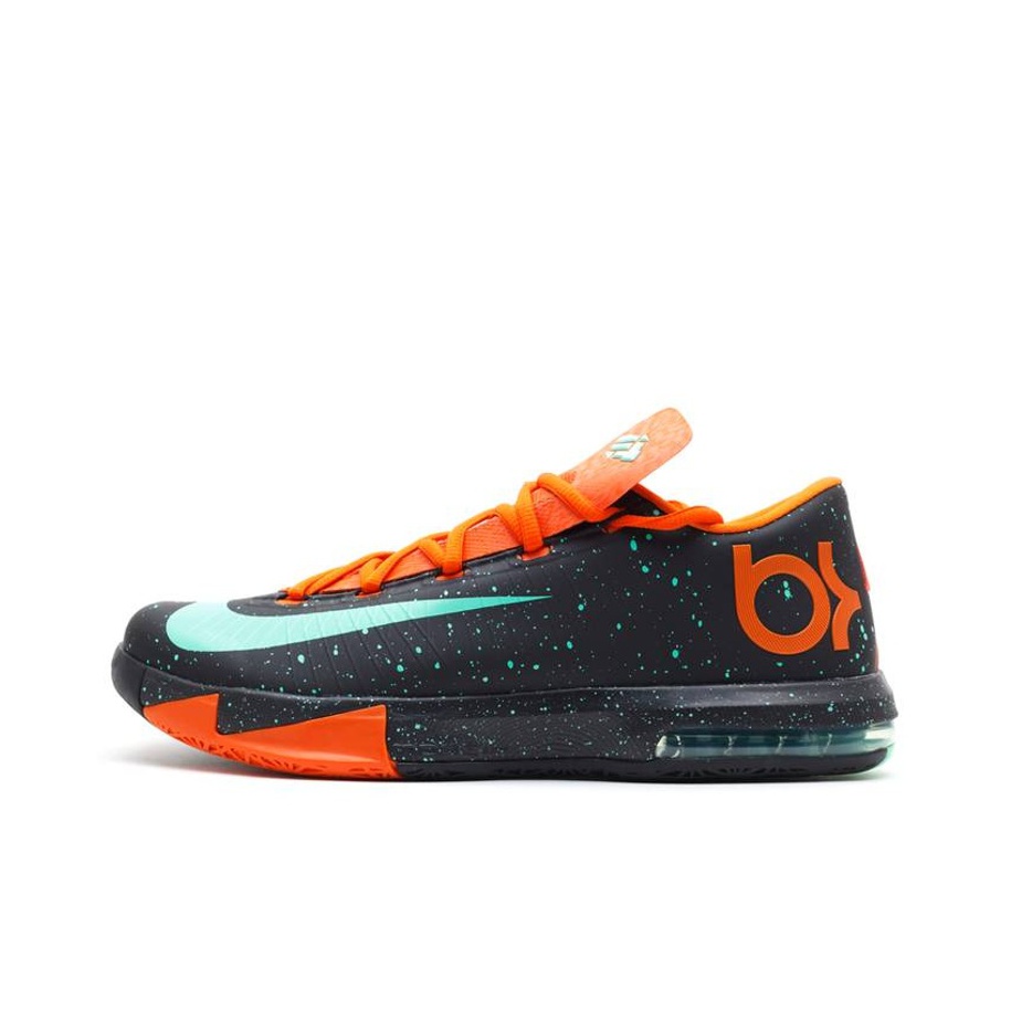 Nike KD 6 Basketball Shoes Men Low top Black fluorescent Green orange POIZON