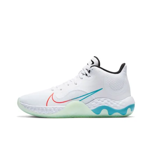 Nike Renew Elevate Basketball Shoes Unisex Low-Top White/Green