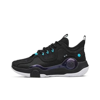 361° Ag Volley Cushioning Anti Slip And Wear Resistant Low Top Basketball Shoes Men's Black Blue