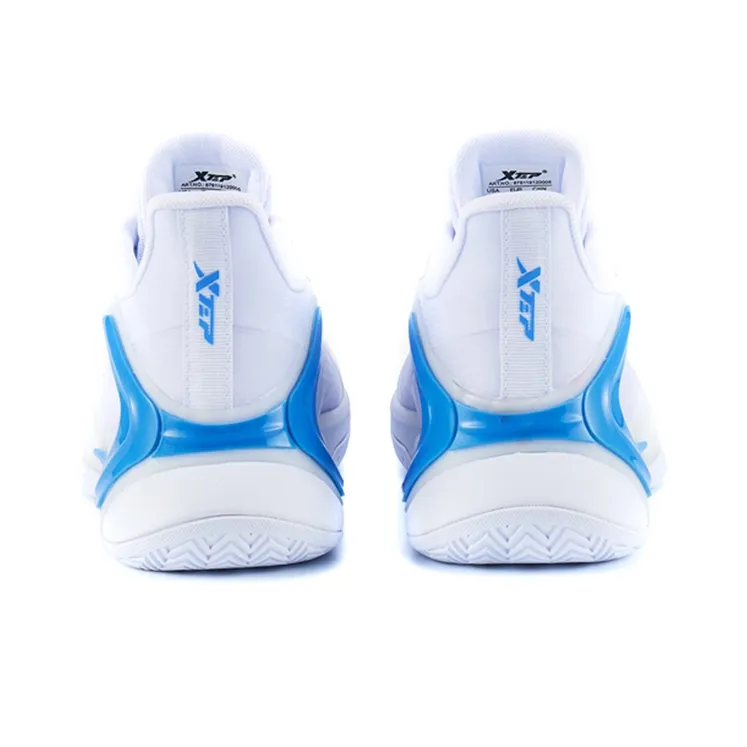 XTEP Anti Slip And Wear Resistant Breathable Cushioning Low Top Performance Basketball Shoes Men's New White-3