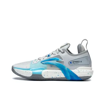 LiNing Speed 9 Premium PRM Anti Slip Wear Resistant Low Top Basketball Shoes Men's Gray Blue