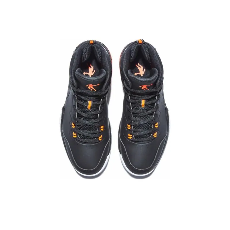 QIAODAN Grinding 1 Basketball Shoes Men High Top Black Orange-3